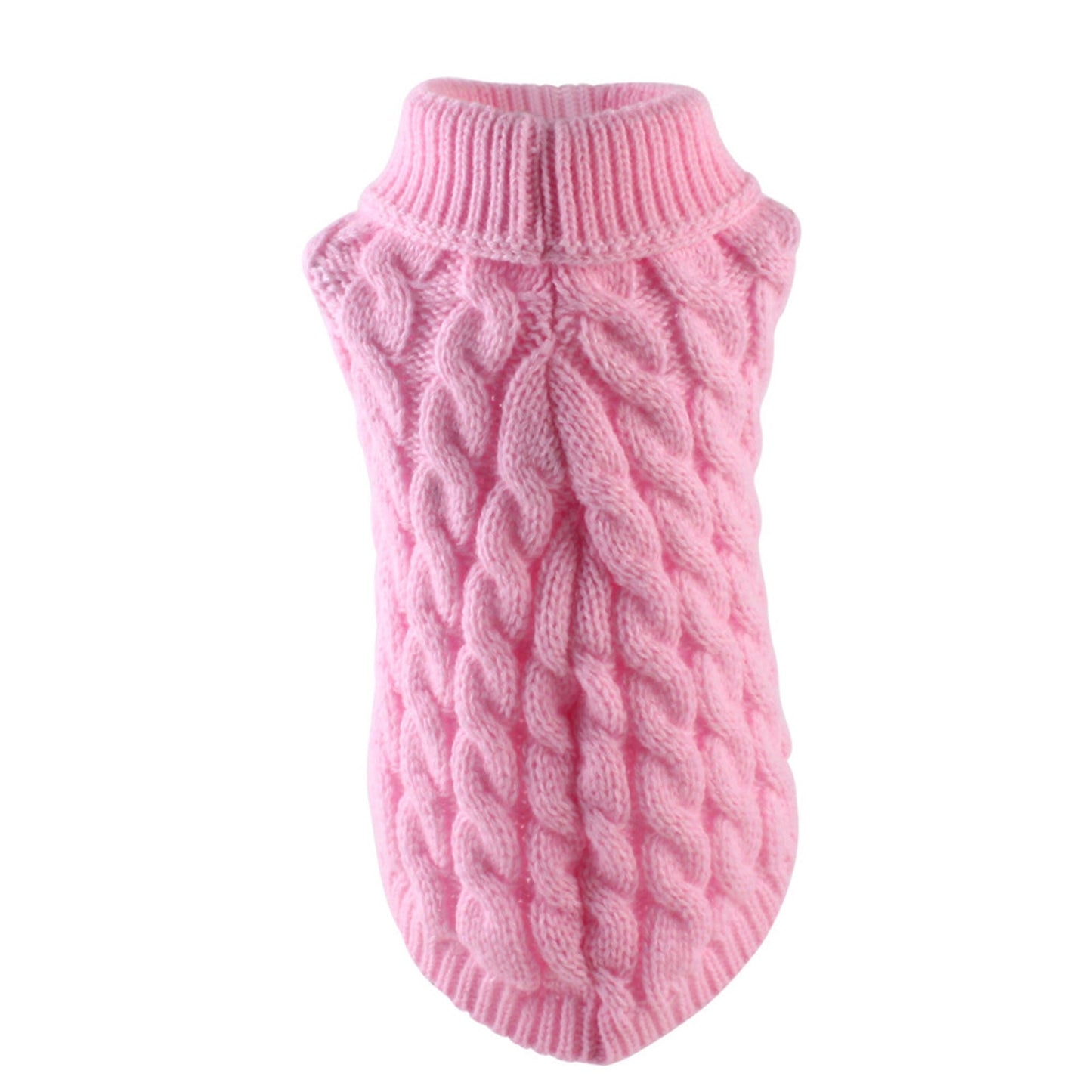 Clearance Under $5 Boovnll Dog Sweater, Winter Turtleneck Knitted Keep Warm Sleeveless Pet Clothes, Dog Clothes for Small Dog Fall Winter Dog Sweaters, (Black, S) L Pink