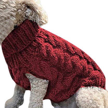 Clearance Under $5 Boovnll Dog Sweater, Winter Turtleneck Knitted Keep Warm Sleeveless Pet Clothes, Dog Clothes for Small Dog Fall Winter Dog Sweaters, (Black, S) S Red