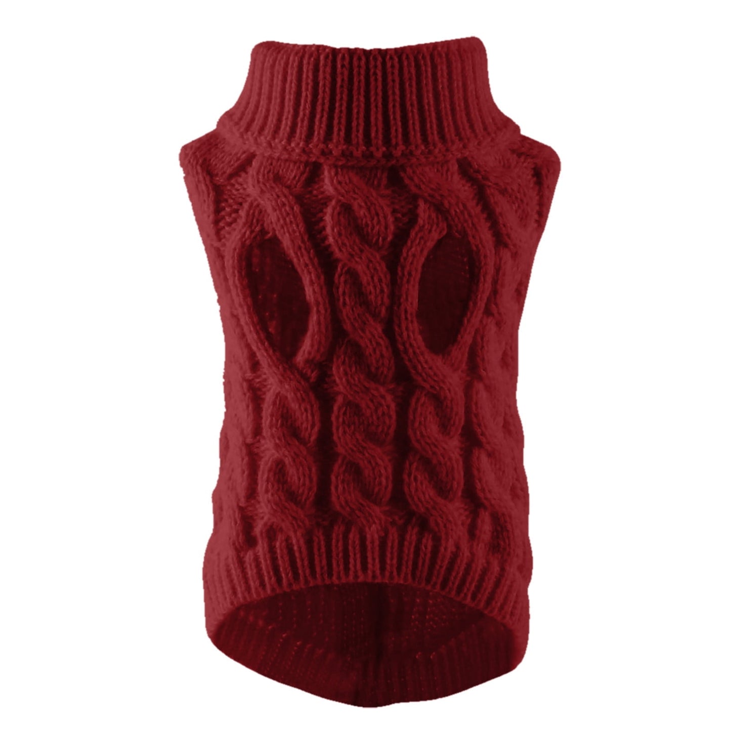 Clearance Under $5 Boovnll Dog Sweater, Winter Turtleneck Knitted Keep Warm Sleeveless Pet Clothes, Dog Clothes for Small Dog Fall Winter Dog Sweaters, (Black, S) S Red