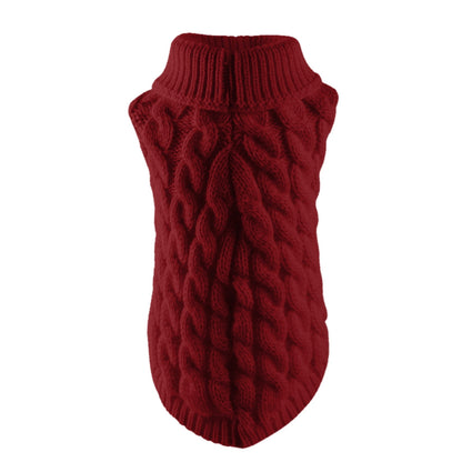 Clearance Under $5 Boovnll Dog Sweater, Winter Turtleneck Knitted Keep Warm Sleeveless Pet Clothes, Dog Clothes for Small Dog Fall Winter Dog Sweaters, (Black, S) S Red