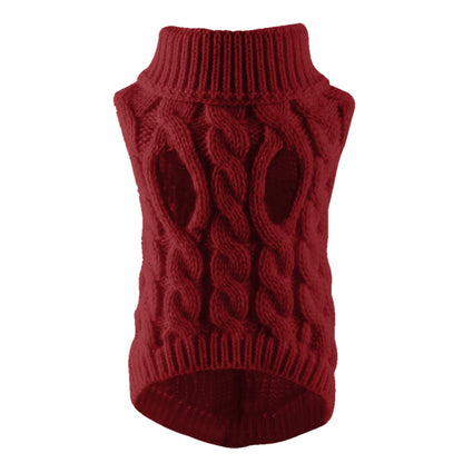Clearance Under $5 Boovnll Dog Sweater, Winter Turtleneck Knitted Keep Warm Sleeveless Pet Clothes, Dog Clothes for Small Dog Fall Winter Dog Sweaters, (Black, S) XL Red