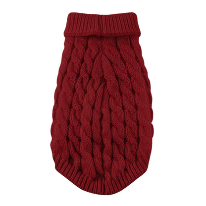 Clearance Under $5 Boovnll Dog Sweater, Winter Turtleneck Knitted Keep Warm Sleeveless Pet Clothes, Dog Clothes for Small Dog Fall Winter Dog Sweaters, (Black, S) XL Red