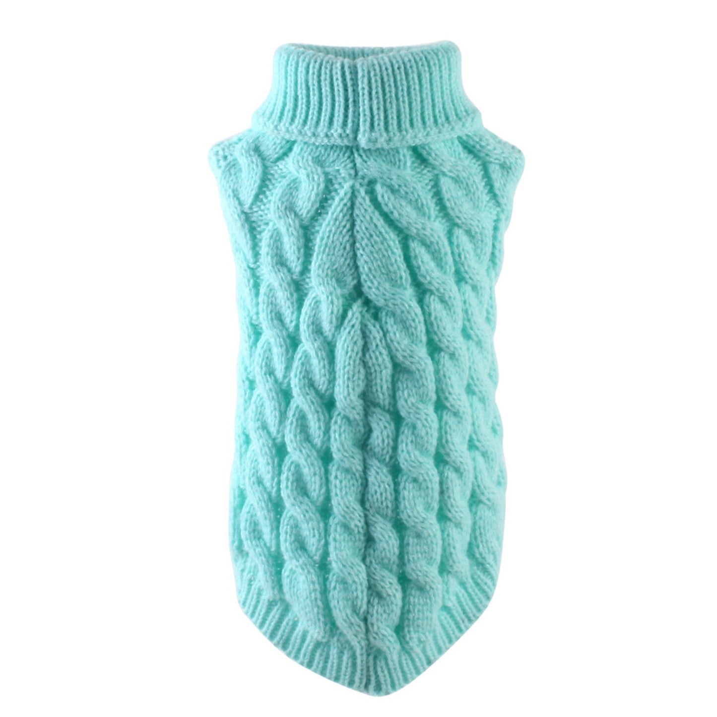 Clearance Under $5 Boovnll Dog Sweater, Winter Turtleneck Knitted Keep Warm Sleeveless Pet Clothes, Dog Clothes for Small Dog Fall Winter Dog Sweaters, (Black, S) S Sky Blue