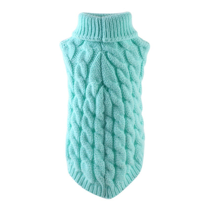 Clearance Under $5 Boovnll Dog Sweater, Winter Turtleneck Knitted Keep Warm Sleeveless Pet Clothes, Dog Clothes for Small Dog Fall Winter Dog Sweaters, (Black, S) S Sky Blue