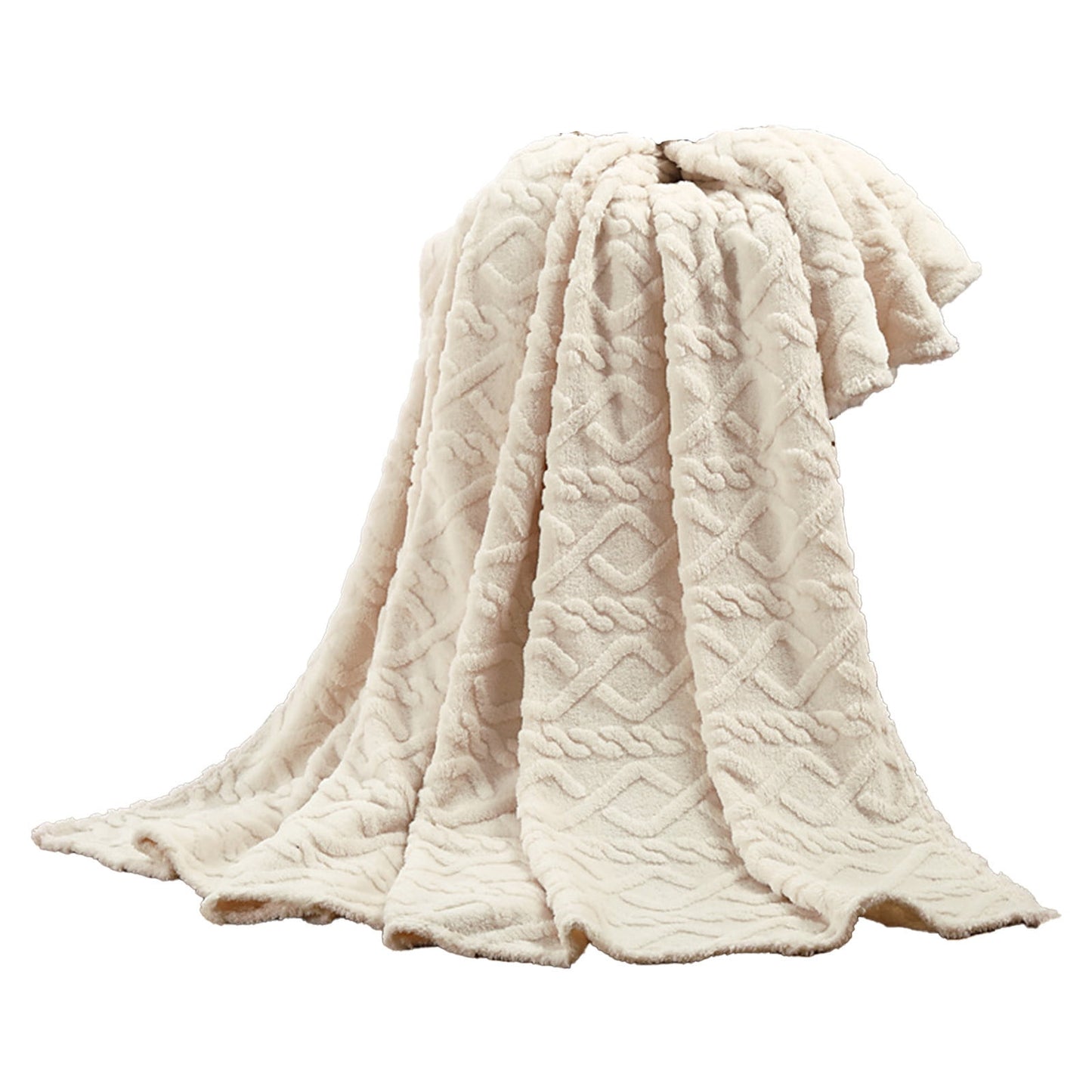 Warm Blankets for Winter, Winter Blankets Queen Size,King Blankets for The Bed, Winter Blankets Queen Size,Super Soft Throw Blankets, Silky Flannel Fleece Bed Blanket Beige