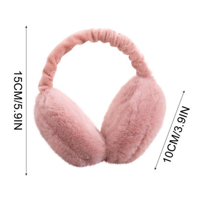 Women Ear Muffs Winter Girls White Earmuffs Fuzzy Kids Black Ear Muff Cute Fluffy Ear Warmers Foldable Ear Covers Boy Winter Thickened Earmuffs Foldable Hamburg Earmuffs Warm Earmuffs White