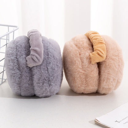 Women Ear Muffs Winter Girls White Earmuffs Fuzzy Kids Black Ear Muff Cute Fluffy Ear Warmers Foldable Ear Covers Boy Winter Thickened Earmuffs Foldable Hamburg Earmuffs Warm Earmuffs White