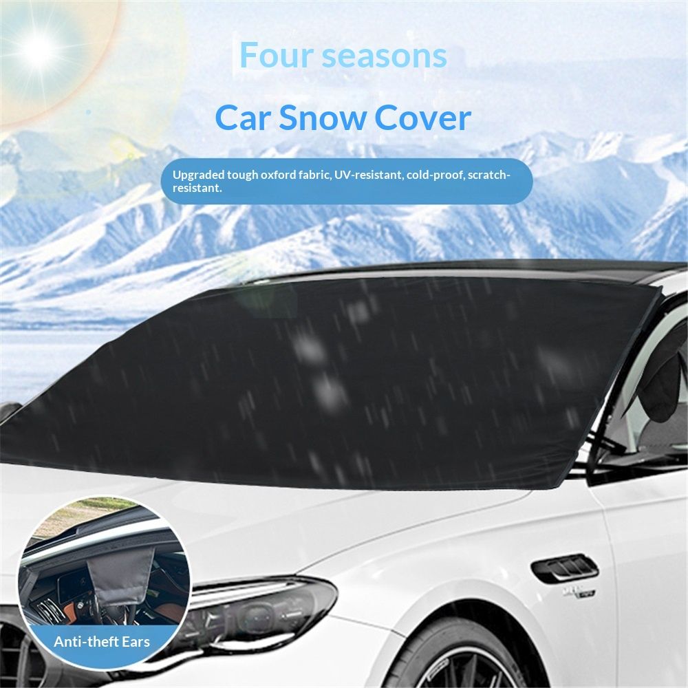 Windshield Cover for Ice and Snow | Durable 600D Oxford Fabric | Waterproof Winter Car Cover for Compact Cars, SUV and Sedan | Essential Car Winter Accessories