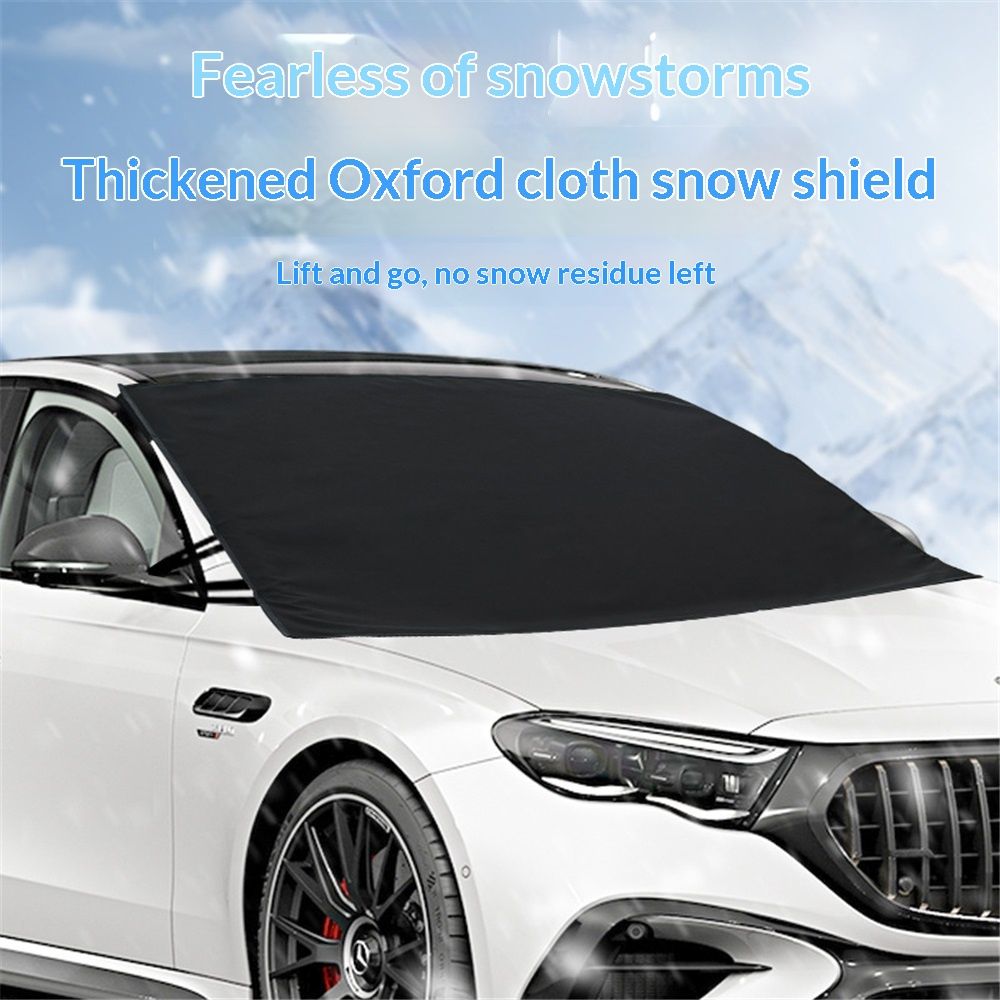 Windshield Cover for Ice and Snow | Durable 600D Oxford Fabric | Waterproof Winter Car Cover for Compact Cars, SUV and Sedan | Essential Car Winter Accessories
