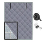 3 Layer 30*56 Inches Winter Insulated Window Curtain-Oxford Thermal Insulated Window Blanket with Fastener-Gray Window Insulation Kit for Winter Keeping Warm