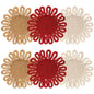 6PCS Sunflower Design Woven Heat Resistant Table Mats, Cotton Rope Hot Pan Mats, Boho Kitchen Accessories, 7" Hot Dish Mat Set
