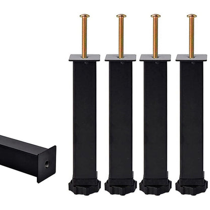 4Pcs Metal Furniture Support Legs, Adjustable Height 20 to 22cm Heavy Duty Bed Center F mj1537