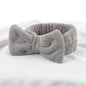 Autumn/Winter Plush Bow Headband Gray