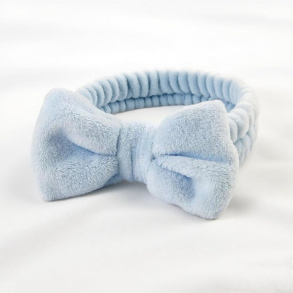Autumn/Winter Plush Bow Headband Milky White