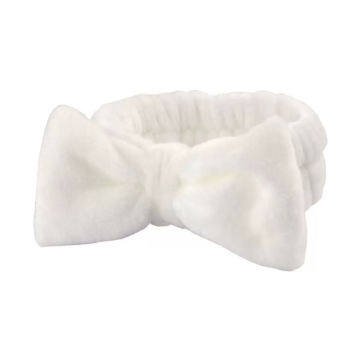 Autumn/Winter Plush Bow Headband Milky White