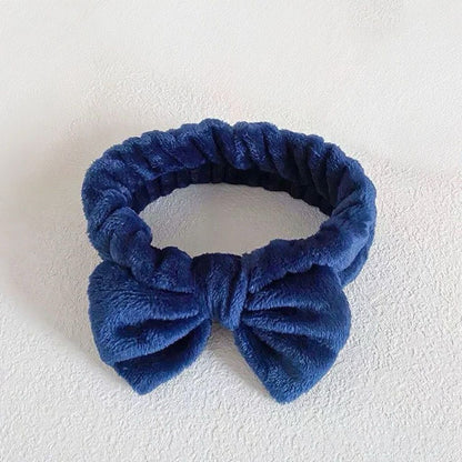 Autumn/Winter Plush Bow Headband Milky White