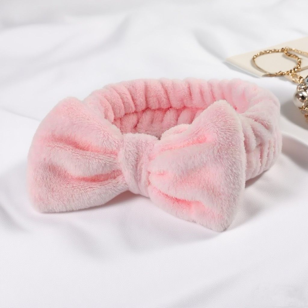 Autumn/Winter Plush Bow Headband White