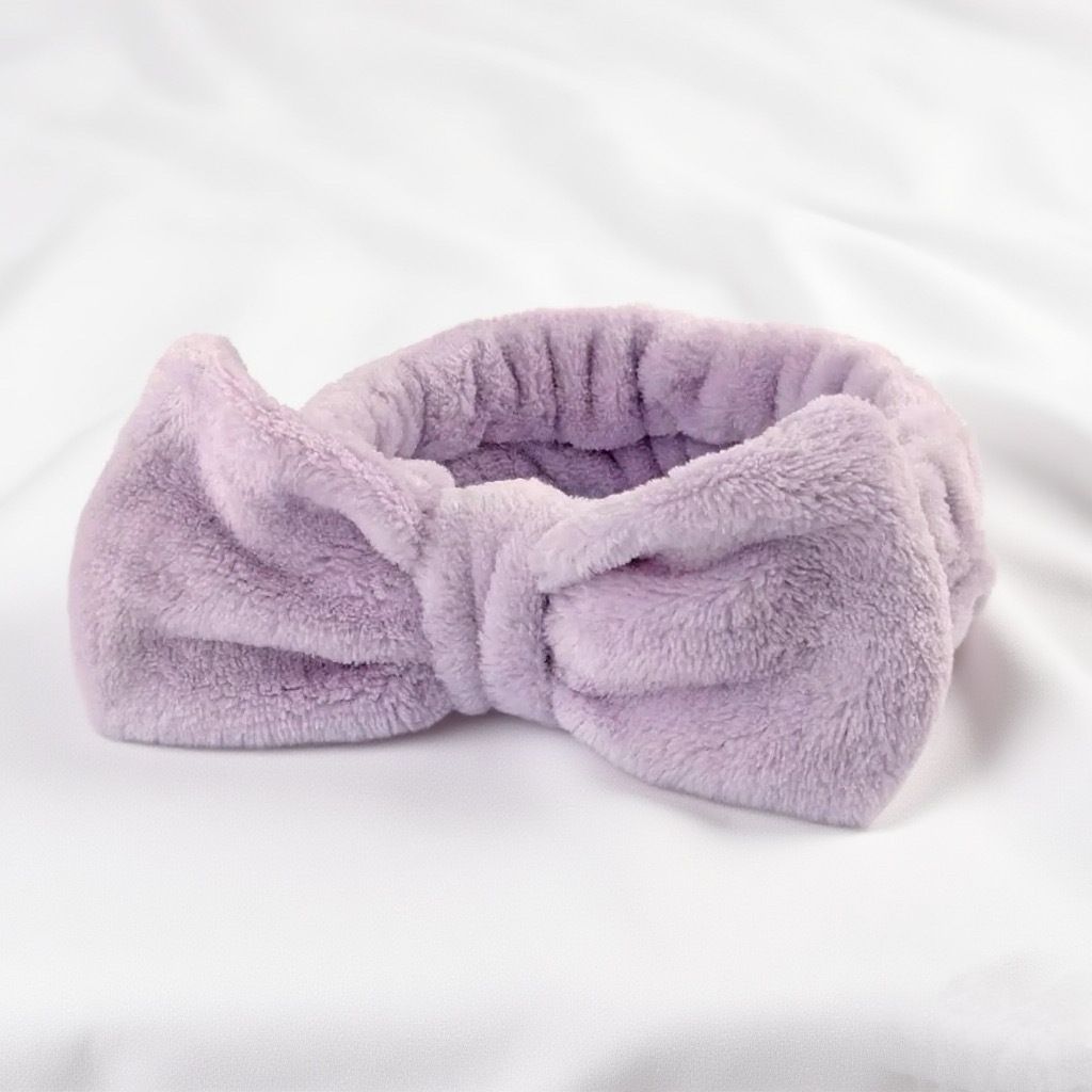 Autumn/Winter Plush Bow Headband White