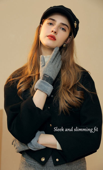 Ladies Winter Warm Cashmere Gloves DY43 Grapefruit Pink