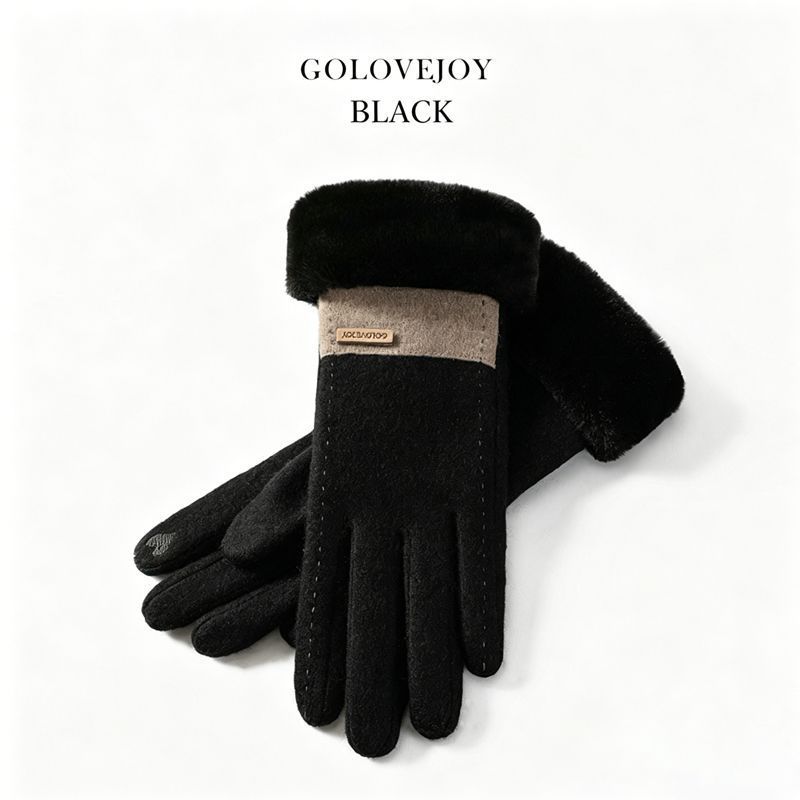 Ladies Winter Warm Cashmere Gloves DY50 Khaki
