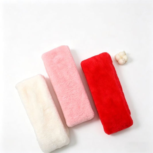 Winter Imitation Rabbit Fur USB Heated Scarf Beige