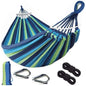 Outdoor Camping Hammock Portable Travel Swing Balance Hammock for Beach Hiking Backyard Relax Chai(2.8*1.5m  BLUE)