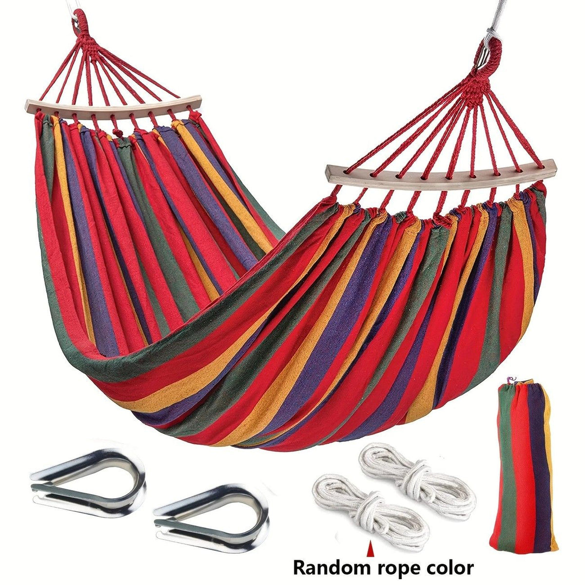 Outdoor Camping Hammock Portable Travel Swing Balance Hammock for Beach Hiking Backyard Relax Chai(2.8*1.5m  BLUE)