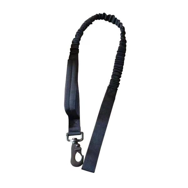 Black Tactical Dog Collar & Bungee Leash Set, XL Size, Padded Quick Release Collar with Control Handle & Shock Absorbing Leash for Medium & Large Dogs