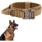 Tactical Dog Collar, Military Style Adjustable Padded Nylon Dog Collar with Control Handle for Medium & Large Dogs