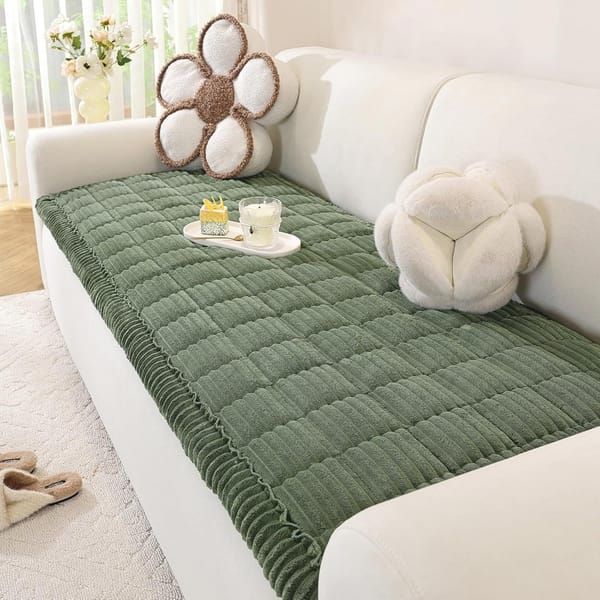 Pet Friendly Sofa Cover for Dogs, Washable Anti-slip Sofa Protector Mat, Dog Couch Cushion for Sofa, 60 x 150CM, Green