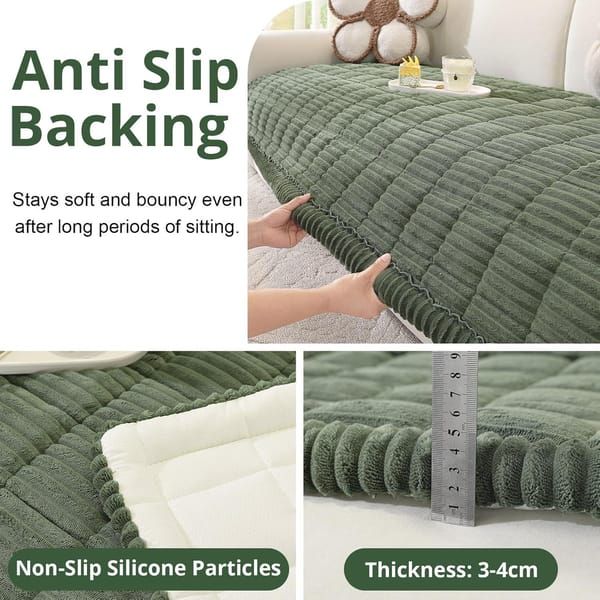 Pet Friendly Sofa Cover for Dogs, Washable Anti-slip Sofa Protector Mat, Dog Couch Cushion for Sofa, 60 x 150CM, Green