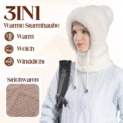 2026 New 3 in 1 Beanie Hat for Women, Upgrade Winter Balaclava Fall Winter Warm Knitted Hat Knitted Ski Scarf Mask