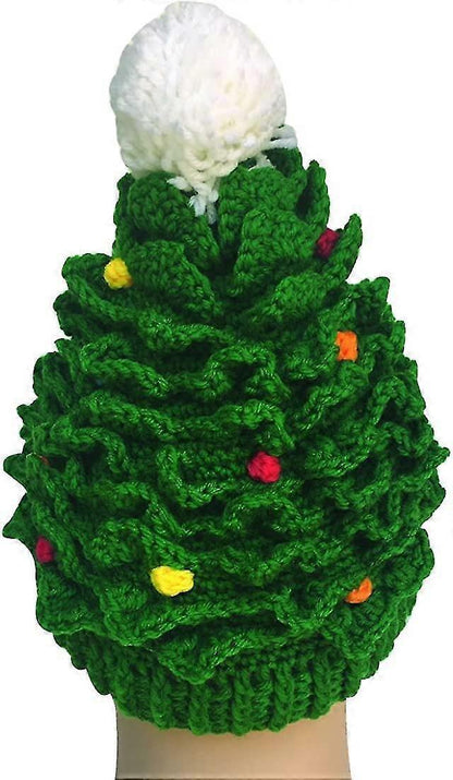 Unisex Christmas Winter Knitted Crochet Beanie Santa Hat Bearded Caps