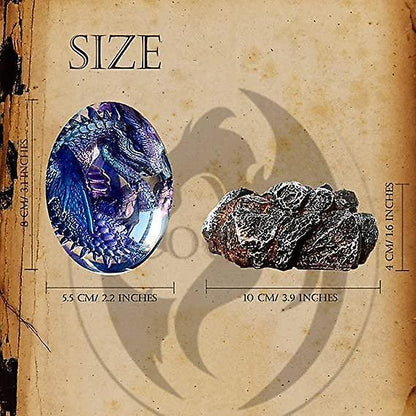 Dragons Egg, Crystal Lava Dragon Egg with Luminous Base, Handmade Sculpture Dragon Eggs Resin Orname