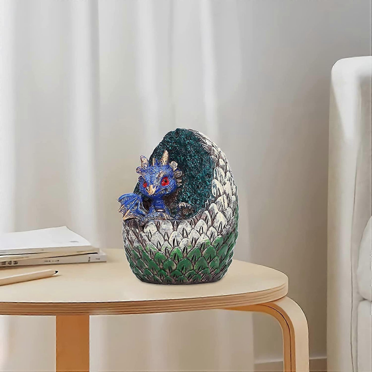 Dragon Egg, Dragon Egg Ornament, Desktop Ornament, Home Decorations, Dragon Birthday Party Supplies, Decorative Interesting Dragon Egg (Blue)