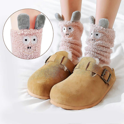 5 Pairs Fluffy Bed Socks for Women Winter Warm Cuddly Christmas Socks