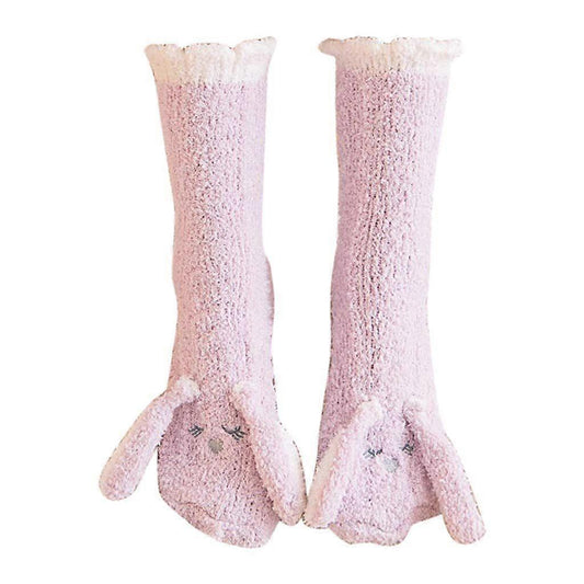 Women's Coral Velvet Fluffy Bed Socks Thick Plush Winter Home Sleeping Socks