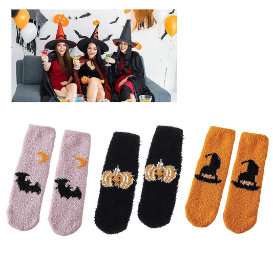 Women's Fuzzy Plush Socks Thick Winter Bed Slipper Socks Cozy Warm - White