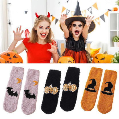 Women's Fuzzy Plush Socks Thick Winter Bed Slipper Socks Cozy Warm - White