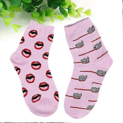 Winter Socks for Men & Women Teeth Pattern non-slip Warm Cozy Socks
