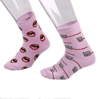 Winter Socks for Men & Women Teeth Pattern non-slip Warm Cozy Socks
