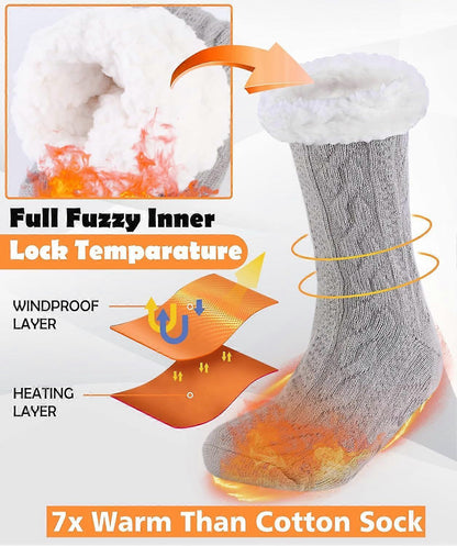 Men's Wool Slipper Socks Stopper Thermal Winter Warm Thick Socks