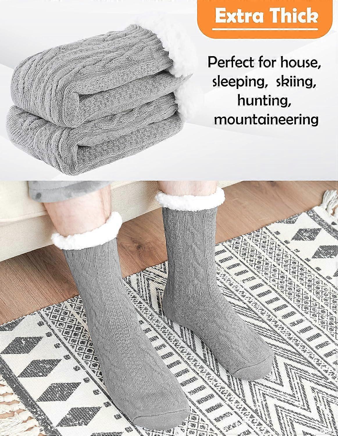 Men's Wool Slipper Socks Stopper Thermal Winter Warm Thick Socks
