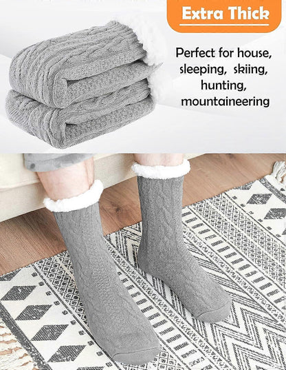 Men's Wool Slipper Socks Stopper Thermal Winter Warm Thick Socks