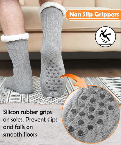 Men's Wool Slipper Socks Stopper Thermal Winter Warm Thick Socks