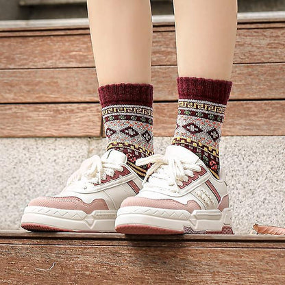 5 Pairs Wool Socks for Women Boot Crew Cozy Soft Warm Winter Socks