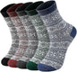Wool Socks for Women 5 Pairs Warm Boot Crew Cozy Winter Soft Socks Set