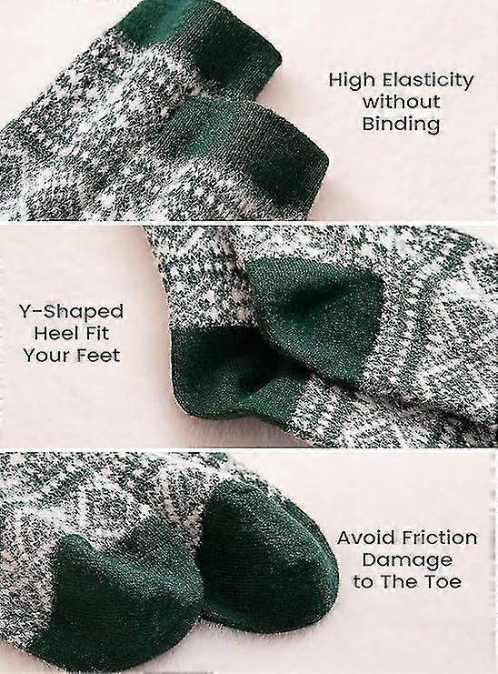 Wool Socks for Women 5 Pairs Warm Boot Crew Cozy Winter Soft Socks Set