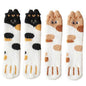 2 Pairs Girls Mid-Calf Winter Socks Cute Warm Soft Casual Socks for Cold Weather