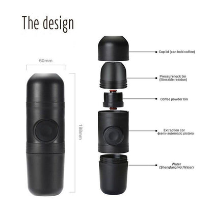 Portable Hand Coffee Grinder - Compact Manual Coffee Mill for Travel Use